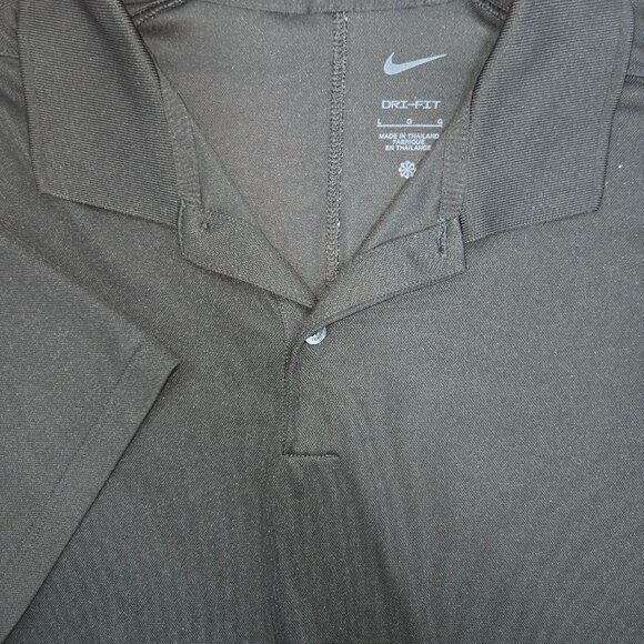 Nike Dri-FIT Mens Golf Polo Shirt Large Black - Picture 4 of 8